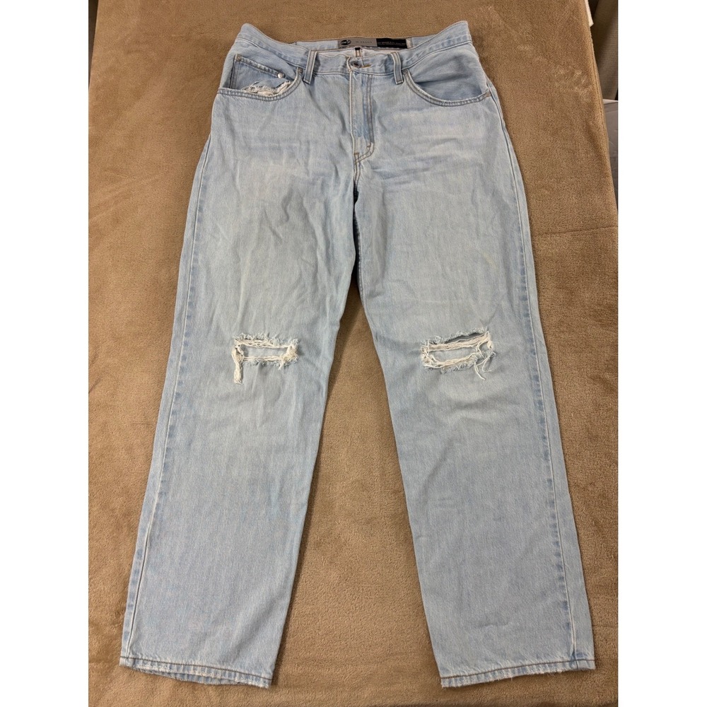 Levi's SilverTab Distressed '94 Baggy Jeans Womens size 31x31 Light‎ Blue EUC